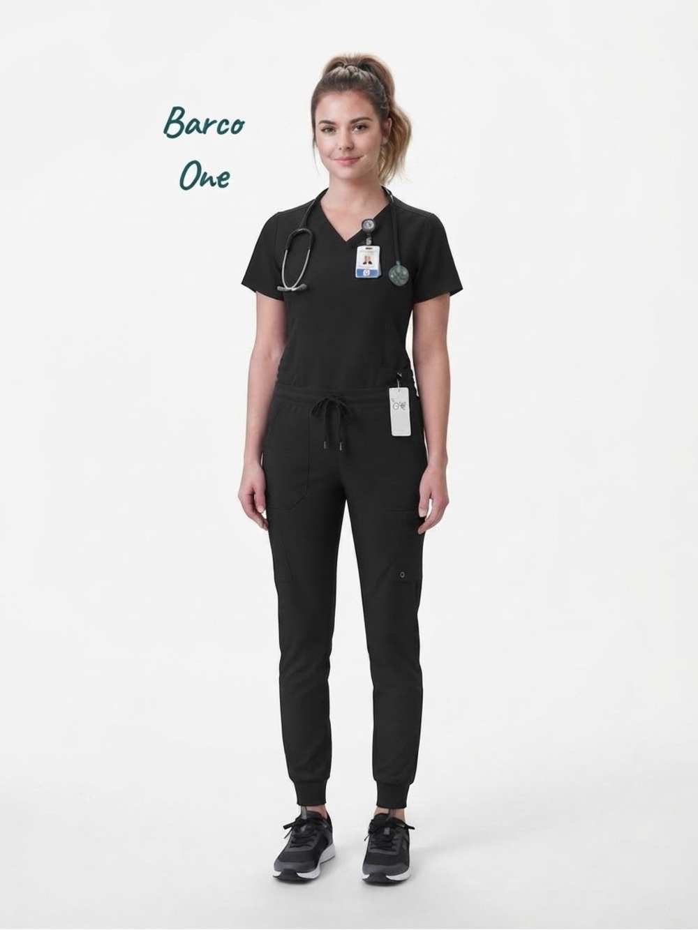 Barco Uniforms Women’s Black Jogger Scrub Set Size S
